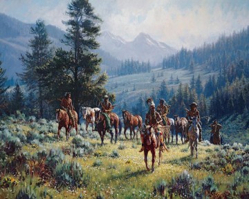 Indiens d’Amérique occidentale 26 Peinture à l'huile